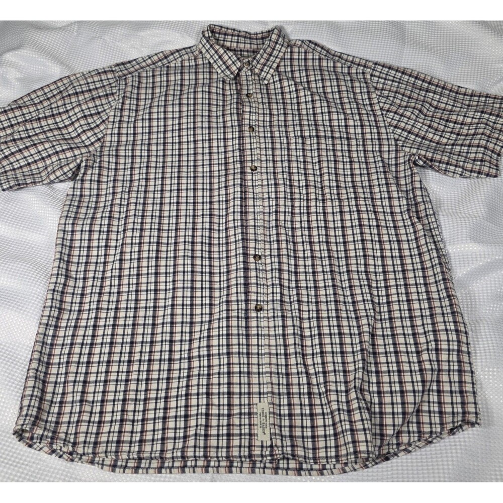 Eddie Bauer Short Sleeve Button Down Shirt Men's Size Large Outdoor
